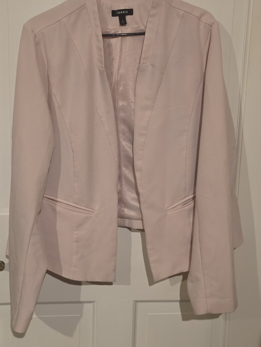 torrid Light Blush Pink Open-Front Blazer Size 2